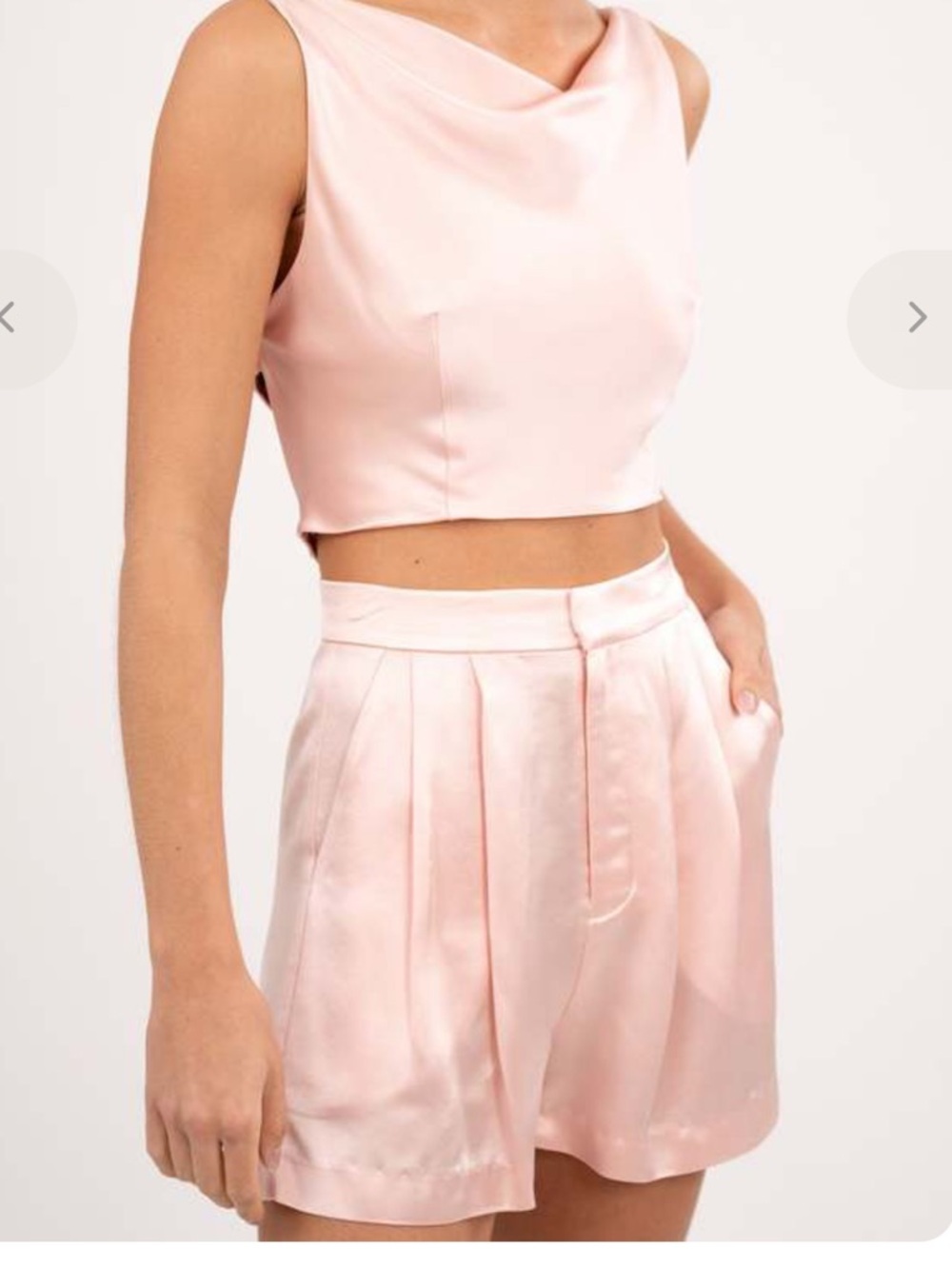 Nonchalant label pink coralie short - Soft Satin Look